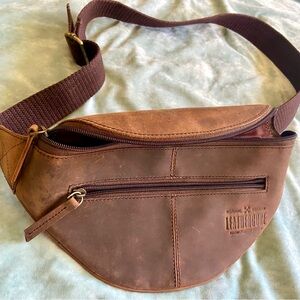 Brown Leather Fanny Pack Waist Bag